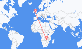 Flights from Zambia to Wales