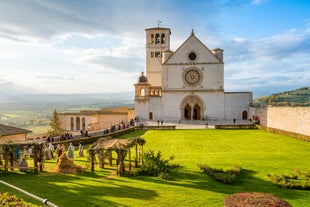 Photo of the Basilica of Santa Maria degli Angeli near Assisi in Italy.