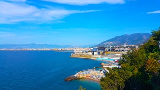 Photo of aerial View of Castellammare di Stabia from the cableway, Italy.