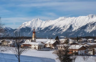 Photo of aerial view of Tulfes, Austria.