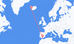 Flyrejser fra Malaga, Spanien til Reykjavík, Island