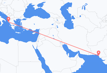 Vluchten van Karachi naar Korfoe