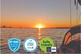 A melhor excursão de barco ao pôr do sol de Lisboa em um luxuoso iate