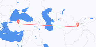 Flights from Tajikistan to Turkey