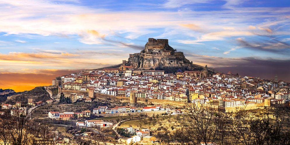 Photo of Impressive view of medieval village Morella Castellon, Valencian province of Spain.