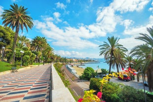 Photo of a coastal city of Imperia, Italian Rivera in the region of Liguria, Italy.