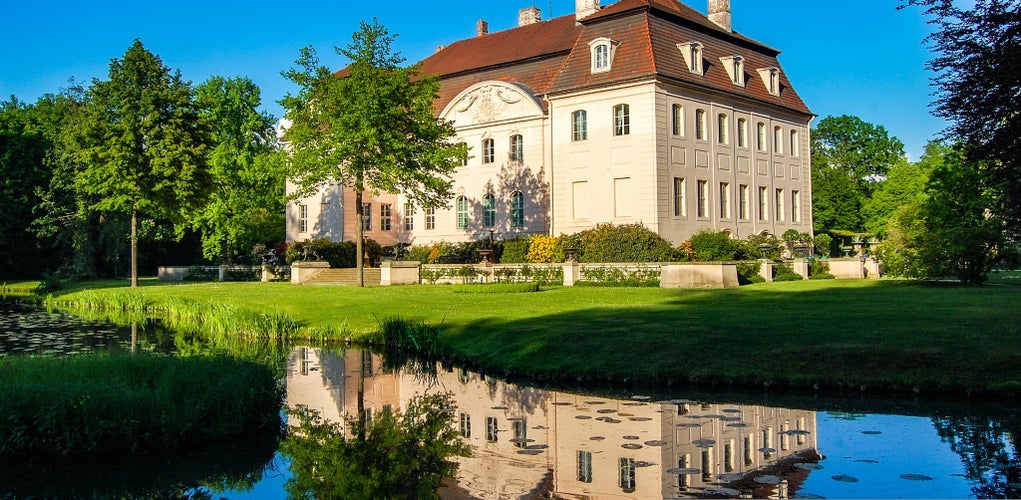 Branitz castle in Cottbus, Germany. built for August Heinrich Graf von Pueckler-Muskau in 1871. The Castle is located in the beautiful Branitz Parc.