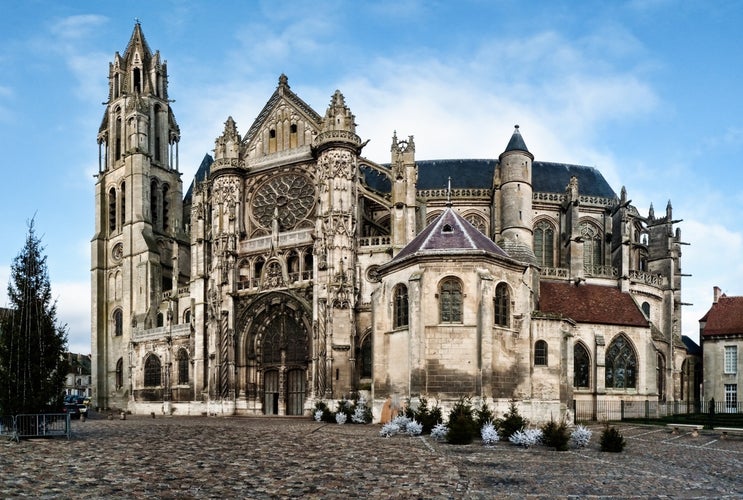 photo of view off Historic Notre Dame cathedral in Senlis, Oise, Hauts-de-France- France.