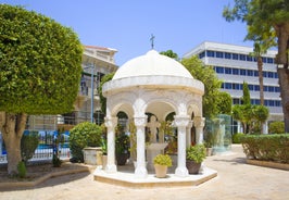 Photo of the seafront and the city of Limassol on a Sunny day, Cyprus.