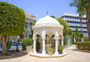 Photo of the seafront and the city of Limassol on a Sunny day, Cyprus.