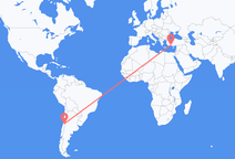 산티아고 데 칠레에서 출발해 안탈리아로 향하는 항공편