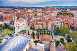 Photo of View on Peniscola from the top of Pope Luna's Castle , Valencia, Spain.