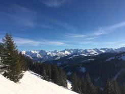 photo of an aerial view of Bolsterlang Ski resort  Allgäu, Bavaria, Germany.