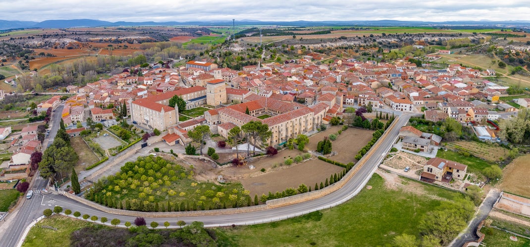 photo of view of Panoramic aerial view of Caleruega Burgos province Spain.