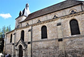 Photo of Square in Sarlat-la-Caneda historical center, France.