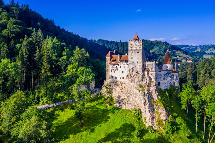 Brasov, Transylvania. Romania. The medieval Castle of Bran, known for the myth of Dracula.