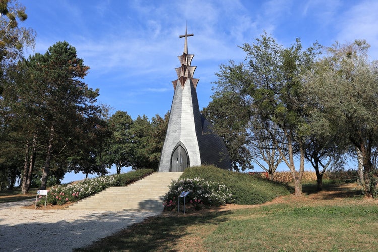 Boldogasszony kápolna chapel near Gébárti-tó lake in Zalaegerszeg, Hungary