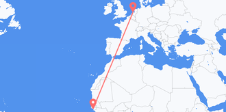 Flug frá Gíneu-Bissaú til Hollands