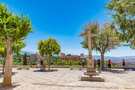 Granada, Andalusia,Spain Europe - Panoramic view of Alhambra.