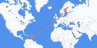 Flyreiser fra Trinidad og Tobago til Sverige