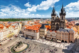 Linz, Austria. Panoramic view of the old town.