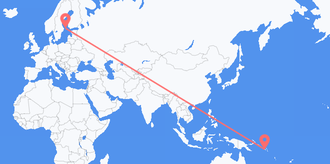 Vluchten van Salomonseilanden naar Åland