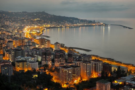 Photo of aerial view of Rize Merkez, Black Sea, Turkey.