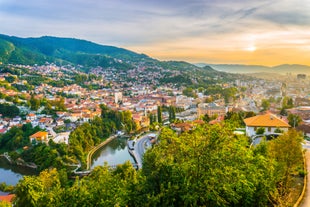 Photo of Roman bridge (Rimski Most) a bridge located in Ilidža, suburb of Sarajevo, the capital of Bosnia and Herzegovina.