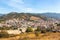 Photo of Selcuk town and ruins panorama as seen from citadel, Turkey.