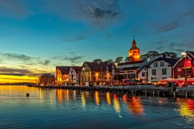 Vagen old town aerial panoramic view in Stavanger, Norway. Stavanger is a city and municipality in Norway.