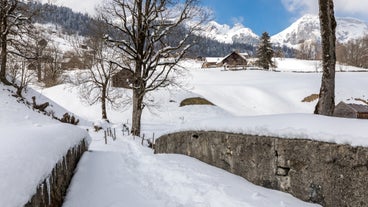 Photo of aerial view of Unterwasser, Switzerland.