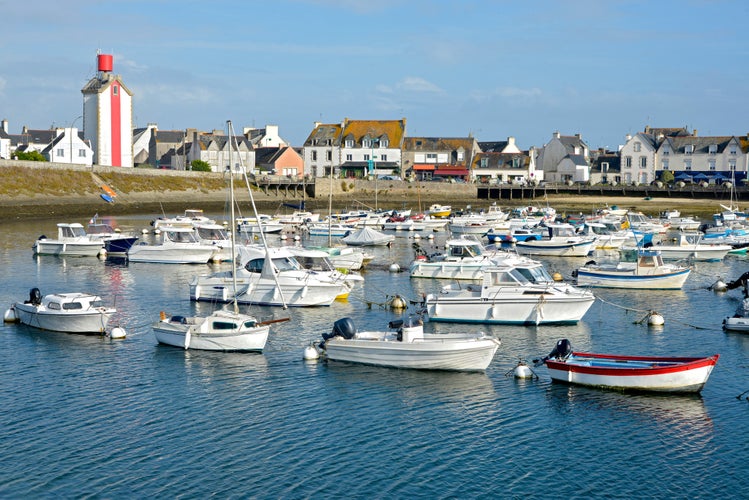 Marina at Guilvinec or Le Guilvinec, a commune in the Finistère department of Brittany in north-western France