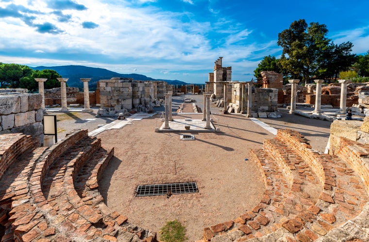 Photo of St. John's Basilica view in Selcuk Town of Turkey.