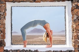 Hatha Yoga in Front of the Ocean and Inside the Volcano