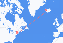 Flyrejser fra New York til Reykjavík