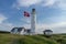 Photo of scenic view of lighthouse of Hirtshals in Denmark.