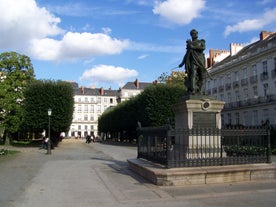 Photo of the Erdre River in Nantes, France.