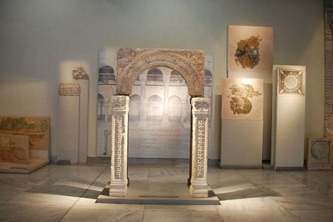 photo ofArch and piers from the Church of Hagios Demetrios, Thessaloniki, Greece.