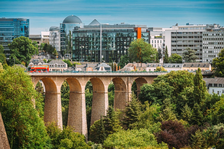 Photo of Luxembourg. Old Bridge - Passerelle Bridge.