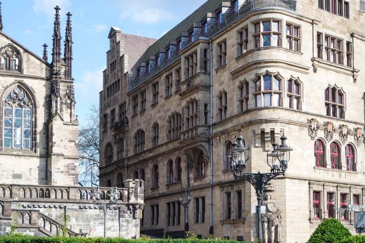 Photo of Photo of City hall and Salvator church - Duisburg - Germany .