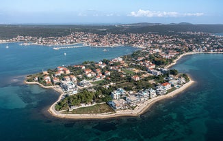 City of Zadar aerial panoramic view.