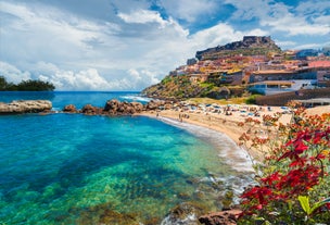 Photo of beautiful cityscape of Castelsardo in summer ,Castelsardo is famous travel destination of Sardinia, Italy.