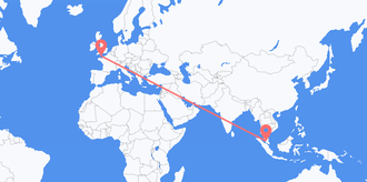 Flyrejser fra Malaysia til Guernsey