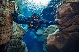 Silfra Dry Suit Dive Between Tectonic Plates in Iceland from Reykjavik