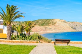 Photo of panoramic aerial view of Praia da Luz in municipality of Luz in Algarve, Portugal.