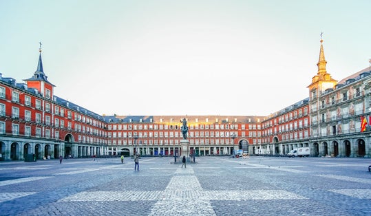 Photo of morning Light at Plaza Mayor in Madrid , Spain.