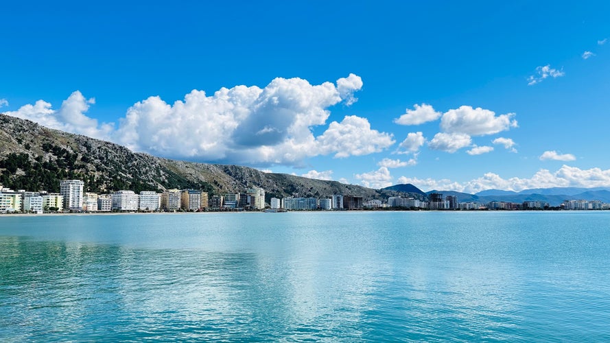 photo of view of Spring’s clear weather in beach at Shëngjin of Albania.