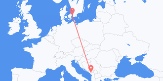 Denmark to Montenegro