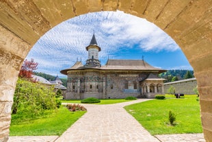 Photo of the Small Square piata mica, the second fortified square in the medieval Upper town of Sibiu city, Romania.