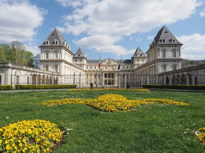 photo of Castello del Valentino baroque castle in Turin, Italy .